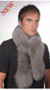 Men's blue fox fur scarf